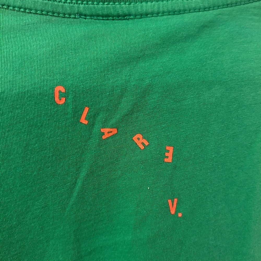 Clare V Chez Moi Chez Toi Green Graphic Tee - 2XL - Picture 6 of 6